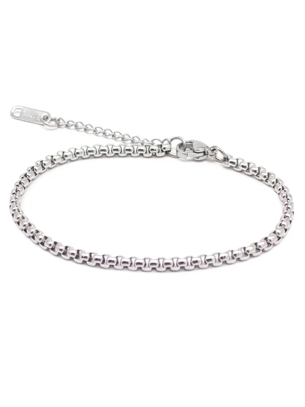 Βραχιόλι Αλυσίδα Ασημί Ατσάλινο