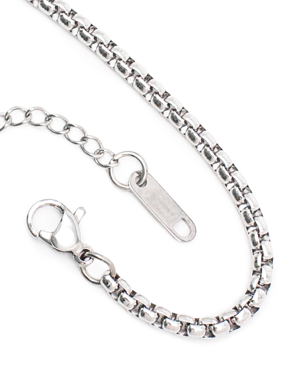 Βραχιόλι Αλυσίδα Ασημί Ατσάλινο - Image 2