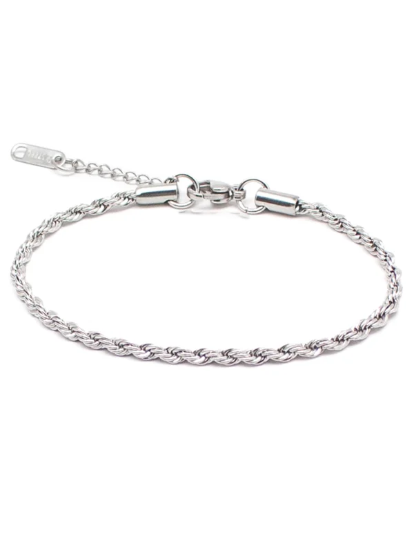 Βραχιόλι Twist Ασημί Ατσάλινο