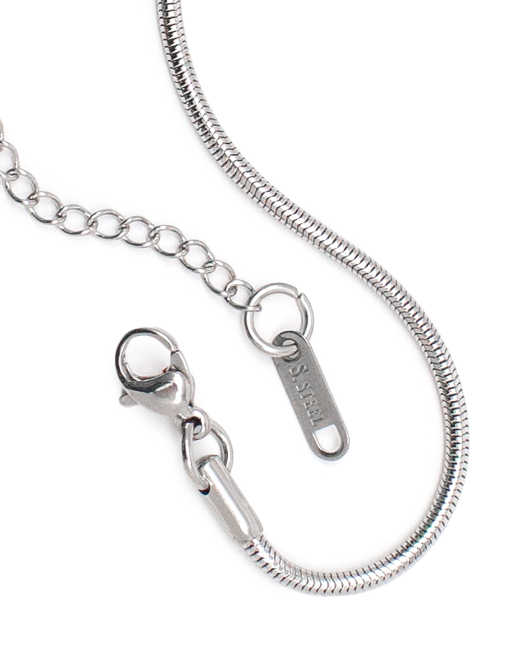 Βραχιόλι Round Snake Ασημί Ατσάλινο - Image 2