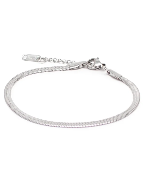 Βραχιόλι Snake Ασημί Ατσάλινο