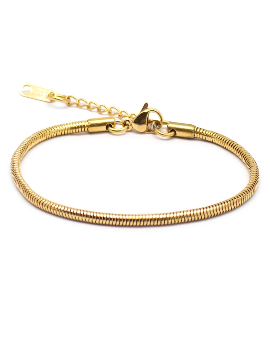 Βραχιόλι Round Snake Χρυσό Ατσάλινο
